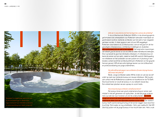 Skatepool featured in article about Air Startup in Haacs#4