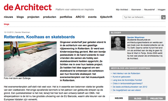 Rotterdam, Koolhaas and skateboards
