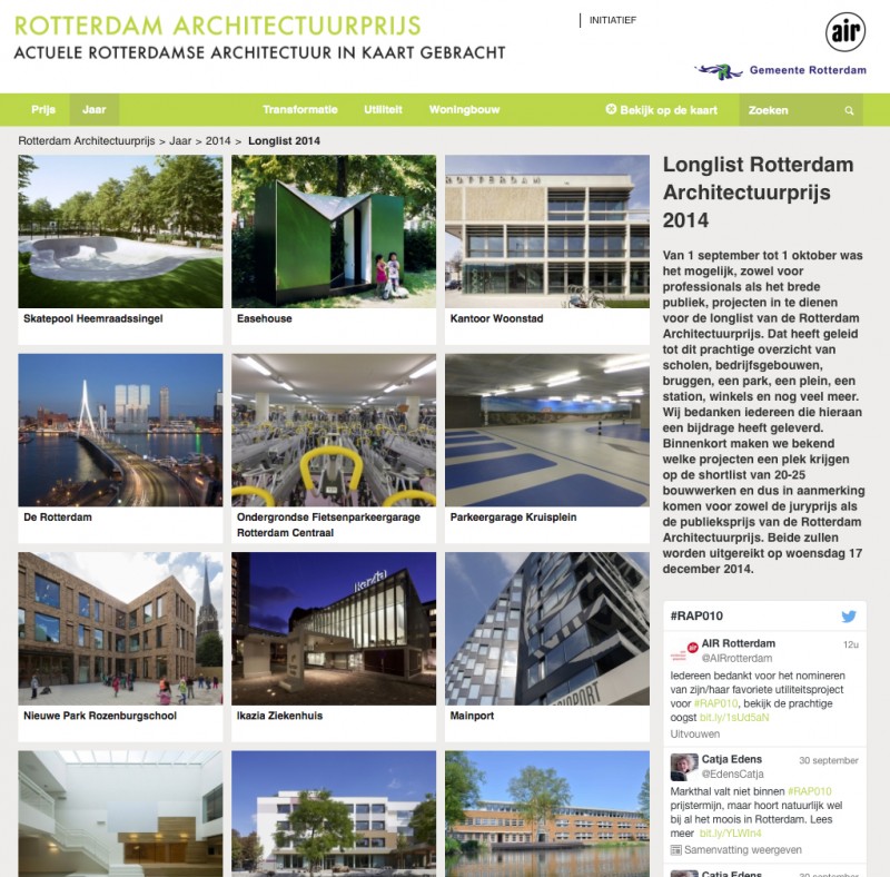 Two projects longlisted for the Rotterdamse Architectuurprijs 2014!
