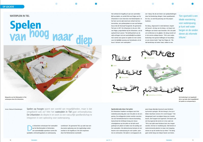 Skateable watersquare published in Buiten Spelen magazine