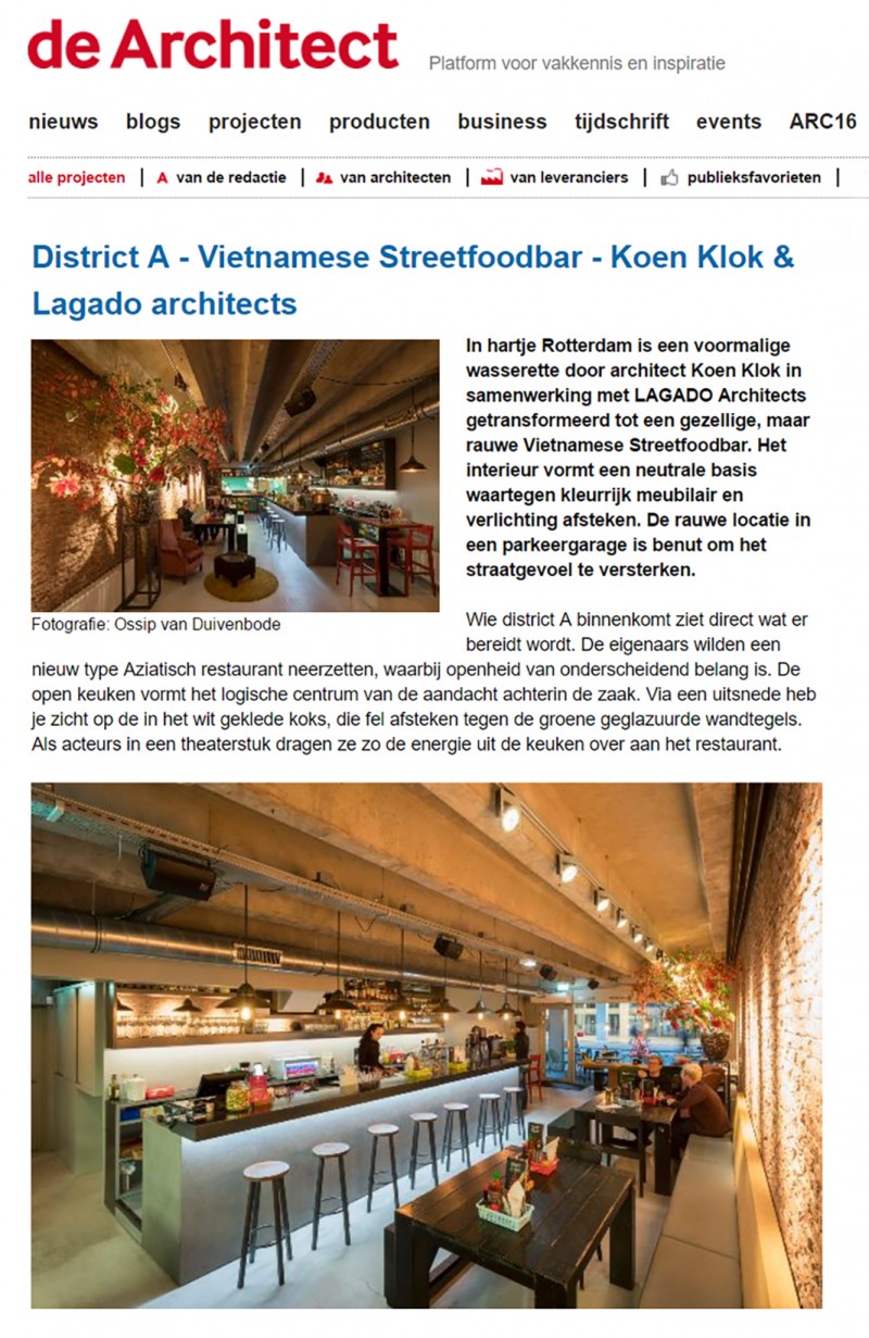 District A featured on De Architect